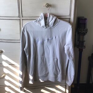 Nike cream Hoodie with Blue Logo